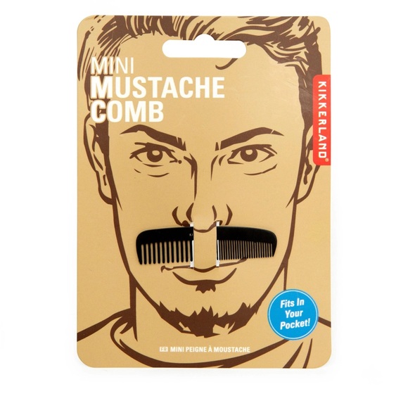 Kikkerland Other - Kikkerland Mini Mustache Comb